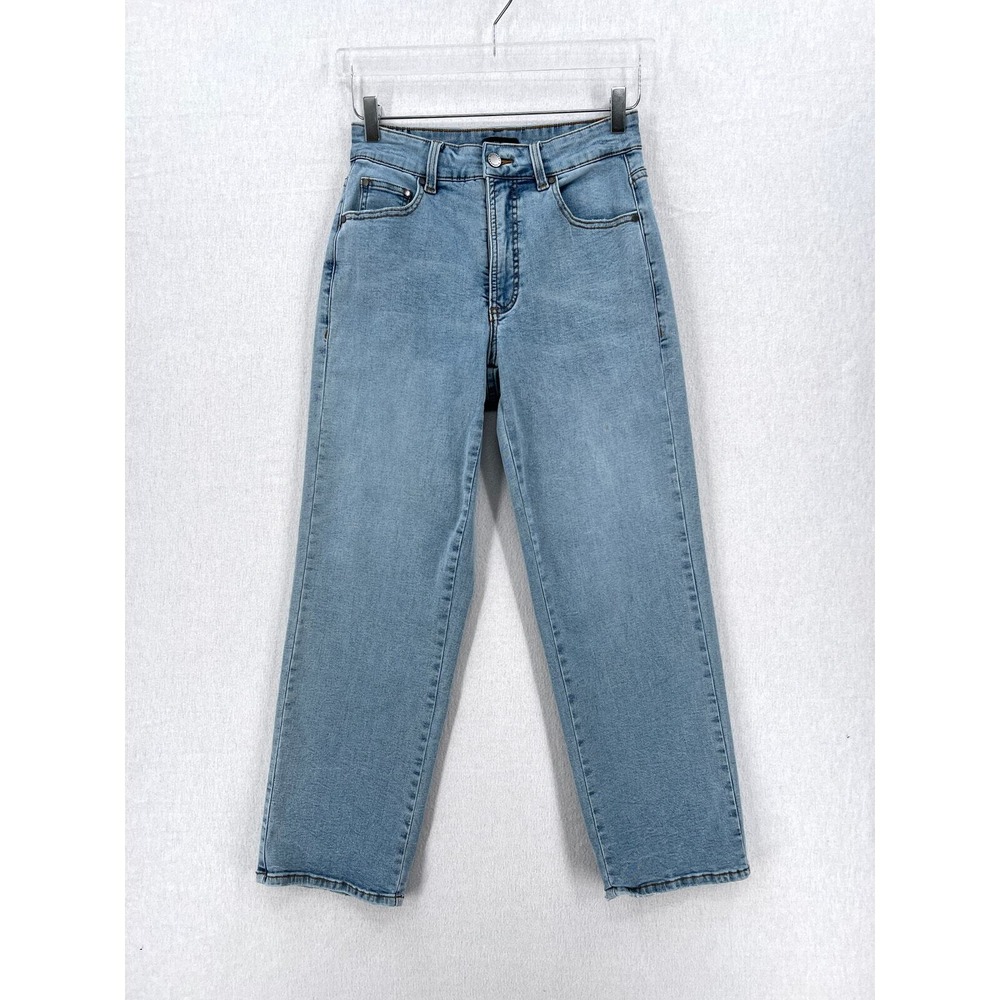 UNIVERSAL STANDARD High Rise Straight Leg Jeans Womens 2 Blue Indigo Etta Denim